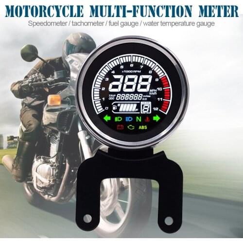 12V LED Motorcycle Meter digita Indicator light Tachometer Odometer Speedometer Oil Meter Modified Universal Multi Function