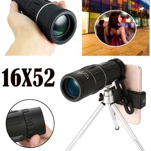 Telescope Monocular Super High Power 16X52 Portable HD OPTICS BAK4 Night Vision Military Concert Dropship #0405