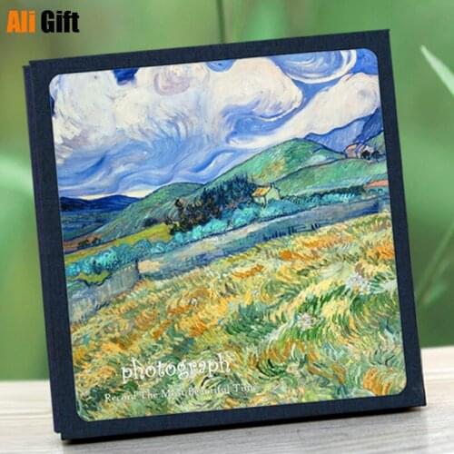 Van Gogh Painting Print Cover Creative Diy Photo Album Self-adhesive Album Gift Memory Record Scrapbook Album Message Function