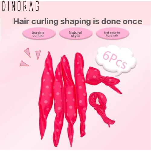 6Pcs DIY Hair Curling Magic Sponge Hair Rollers Wave Formers Soft Curls For Sleep Hair Styling Beauty Tools