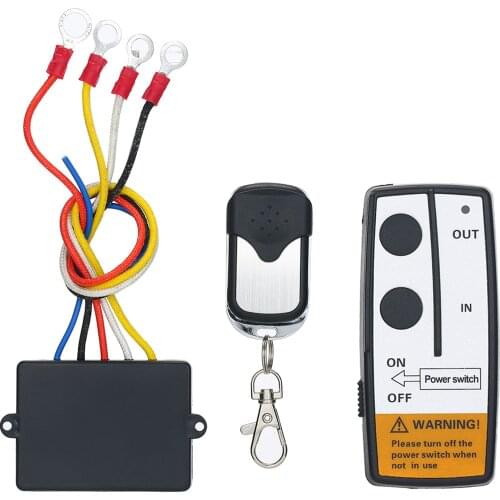 YUANGANG Universal Wireless Winch Remote Control Kit 12V 50ft 2 With Indicator Light Car Detector For Truck Jeep ATV SUV