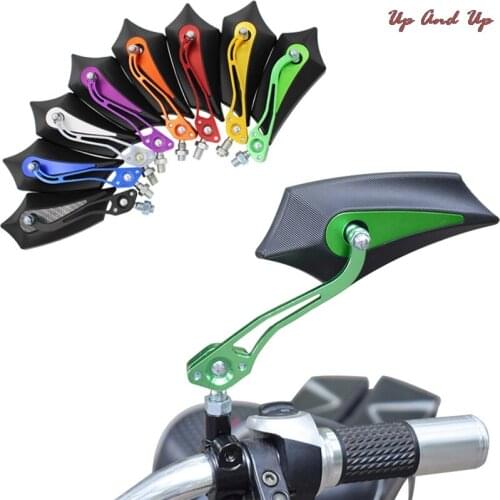 1Pair Universal Motorcycle Rearview Mirrors 8mm 10mm Moto Scooter Rear Side Mirrors