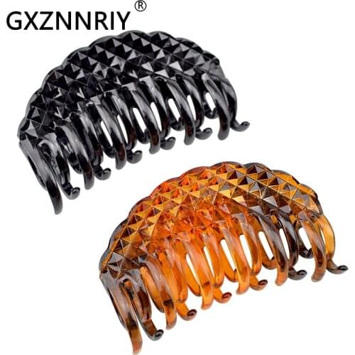 New Fashion Hair Accessories for Women 9cm Plastic Hair Claw Clips Black Brown Hairclip Ladies Headpiece Crab Headwear Gifts