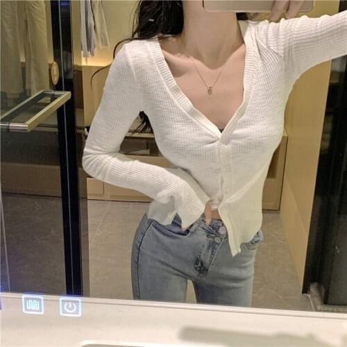 Ulzzang Womens Clothing sweaters designer fashion brand casual ladies knitted cardigans tops Korean spring autumn style new
