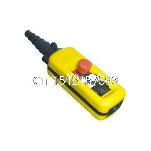 1 Speed Control Hoist Crane 2 Pushbuttons Pendant Control Station With Emergency Stop