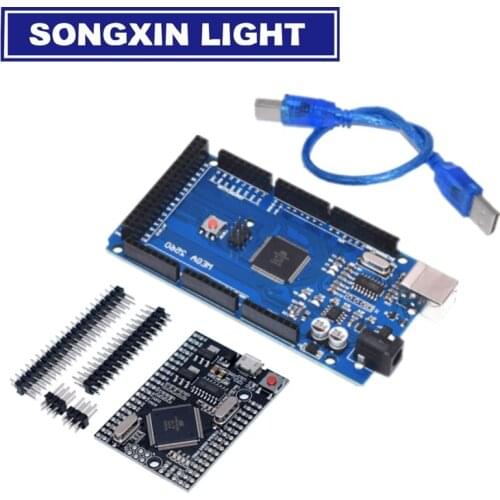 10PCS SAMIORE ROBOT MEGA2560 MEGA 2560 R3 (ATmega2560-16AU CH340G) AVR USB board with/without USB Cable