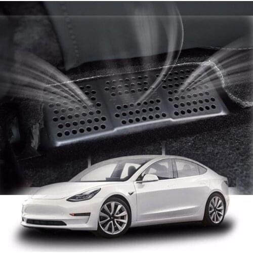 2 Pieces Car Air Outlet Cover Under Seat Anti-blocking Vent Car Interior Decoration Dustproof Air Outlet For Tesla Model 3 Trim