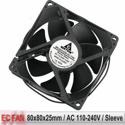 50PCS Gdstime AC 110V 115V 120V 220V 240V 80mm 8025 80x80x25mm EC Cooling Fan