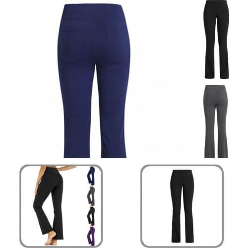 Wide Leg Sporty High Waist Solid Workout Pants Trousers Women Pants Quick Drying for Workout