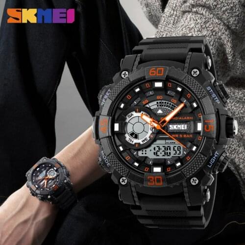 SKMEI Fashion Dial Outdoor Sports Watches Men Electronic Quartz Digital Watch 50M Waterproof Wristwatches Relogio Masculino 2017