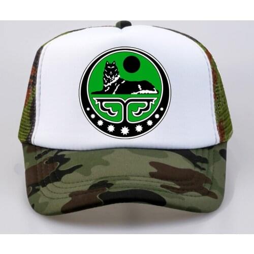 Chechen Republic Chechen Republic of Ichkeria Print Men Women Baseball caps Chechen Wolf Second Ch Summer mesh trucker hat