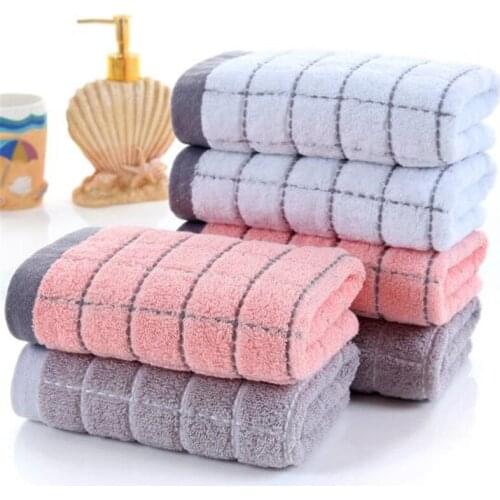 Clean Hearting Face Towel Hand Towels Hair New Towel Hotel Restaurant Kindergarten Cotton Towels Plaid Women Men Christmas Gifts