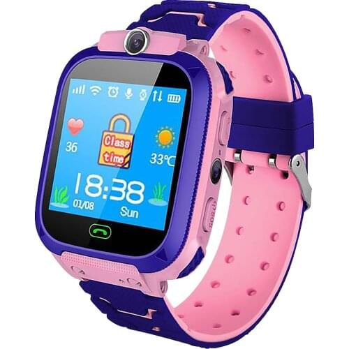 Kids Digital Wrist Watch 1.44 inch Touch Screen Waterproof Smart Watches Supports Heart Rate Monitoring GPS Tracker