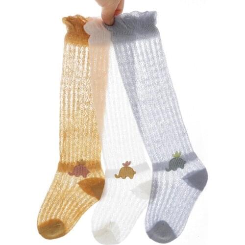 Baby Cute Over The Knee Socks Summer Thin Long Tube Baby Princess Socks Mesh Breathable Bow Air Conditioning Mosquito Socks