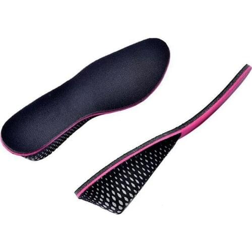 Mens and Womens Invisible Heightening Insoles Pink GEL 2CM-5CM Heightening Insoles Memory Foam Insoles