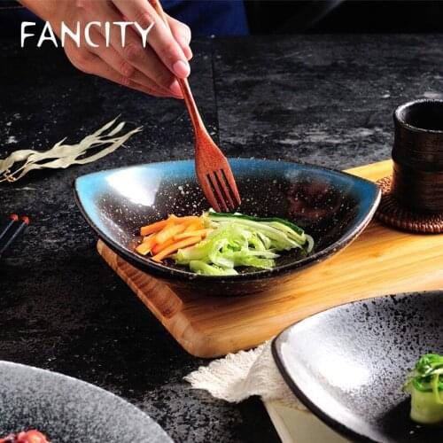FANCITY Alien bowls, irregular home fruit salad bowls, ceramic creative cutlery, dessert bowls, restaurant bowls