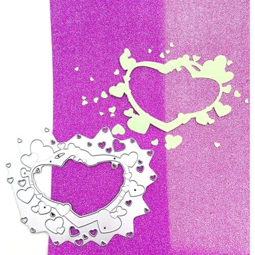 Julyarts Love Heart Background Dies for Card Making New Dies for Album Paper DIY Gift Cards Decoration Embossing Dies New