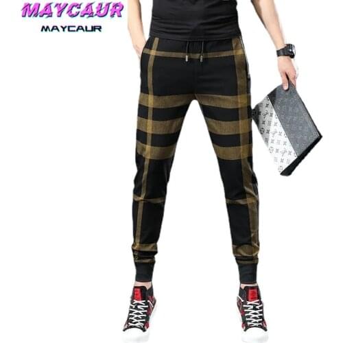 Maycaur Men's Checked Trousers
