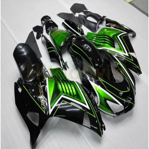 Motorcycle Full fairing kits for ZX 14R 2006 2007 2008 2009 2010 2011 2012 2013 2014 2015 2016 ZX14R Injection mold green black