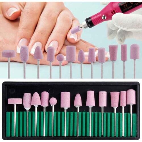 12pcs/set New Nail Art Polishing Grinding Head Tools Manicure Pedicure Kit Set Tool Drill Bits Rerlacement Hot Selling Nail Tool
