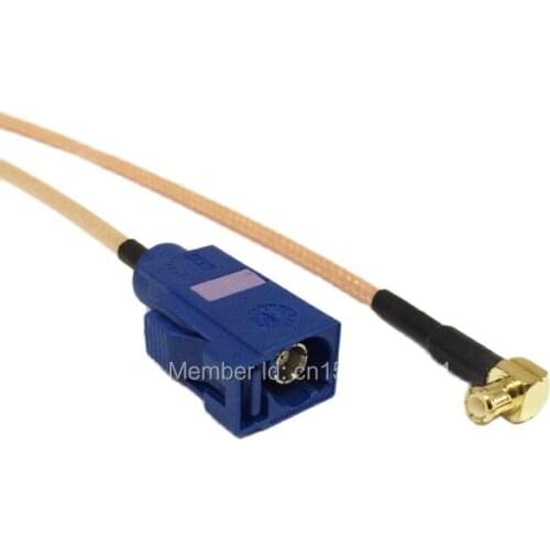 New MCX Male Plug Right Angle Connector To FAKRA Connector RG316 Wholesale Fast Ship 15CM 6" Adapter