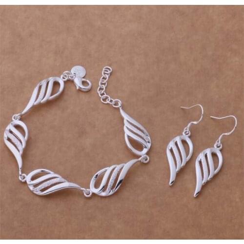 Wholesale High quality silver plated Fashion jewelry bracelet earrings WT-172