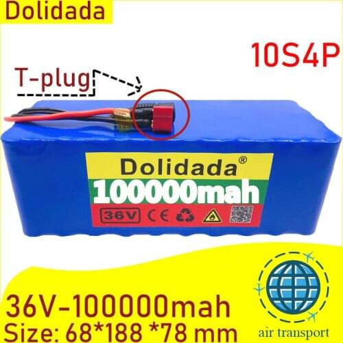 Original 36V battery 10S4P 100Ah battery pack 1000W high power battery 42V 100000mAh Ebike electric bike BMS