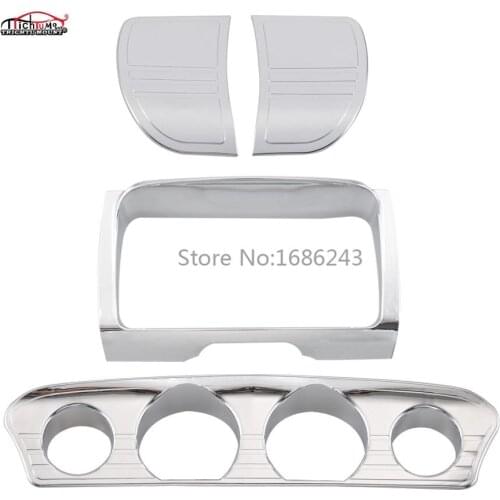 Motorcycle Instrument Surround Gauge Panel Adhesive Cover Trim Kit For Harley Electra Glide Deluxe Tri Line Stereo Trim Cover