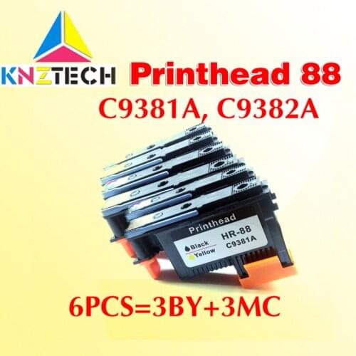 6x for 88 Printhead compatible for 88 C9381A/C9382A K550 K5400 K8600 L7000 L7480 L7550