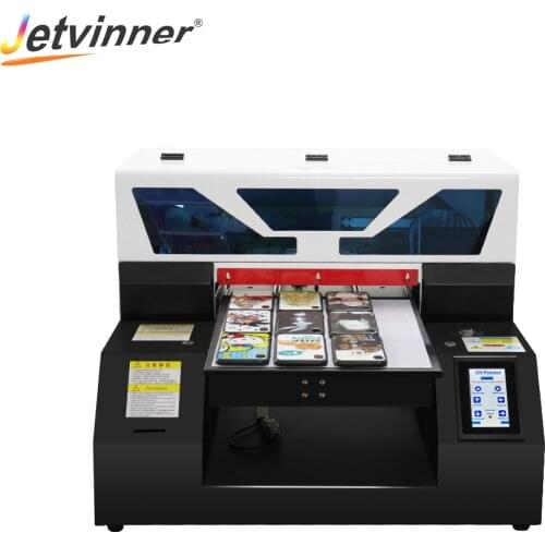 Jetvinner Full Automatic A3 Size UV Printer Flatbed Printer for Bottle Phone Case Metal Tempered Glass Arcylic With Touch Screen