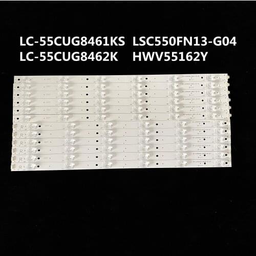 LED strip for Sharp 55" TV RF-AJ550E30-0601R-05 RF-AJ550E30-0601L-05 A0 LC-55CUG8461KS LSC550FN13-G04 LC-55CUG8462K HWV55162Y
