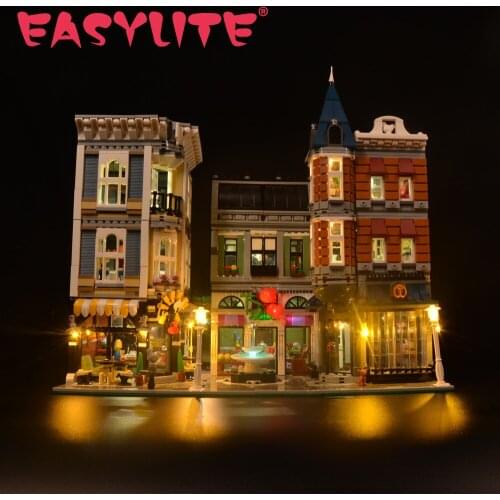 LED Light Set For 10255 The Assembly Square Set CREATOR EXPERT DIY Toys Blocks Bricks Only Lighting Kit Not Include Model