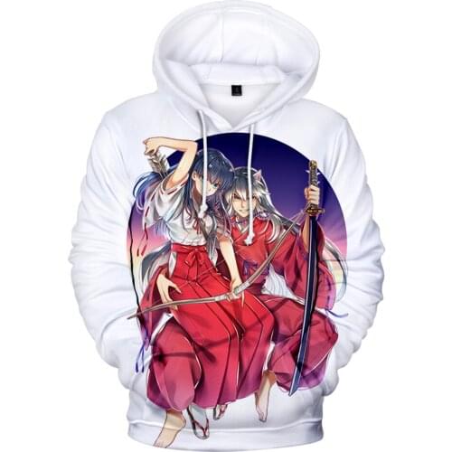 Personality Inuyasha 3D hoody men/women Fashion print Popular sweatshirts Inuyasha casual Cool Hoodies for teen girls oversized