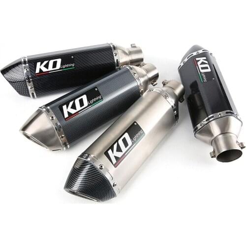 Universal 38-51mm Exhaust Muffler Pipe Motorcycle Tail Escape Removable DB Killer Stainless Steel Exhaust Tips 370mm Silencers