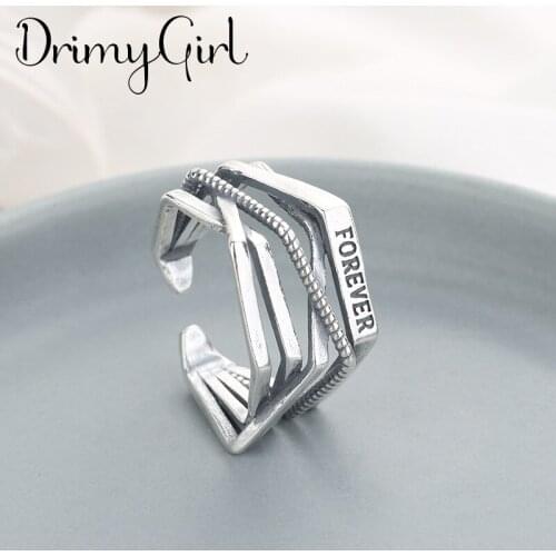 Vintage Letter Rings for Women Bridal Wedding Engagement Fashion Party Jewelry Gifts Wholesale 2021