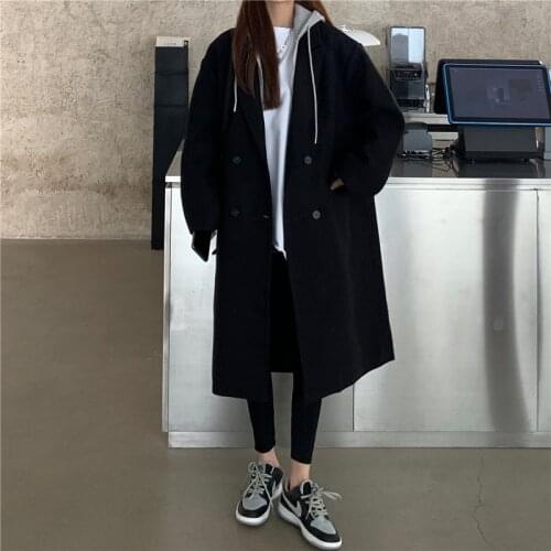 Женские двубортные тренчи WHOHOLL China At AliExpress