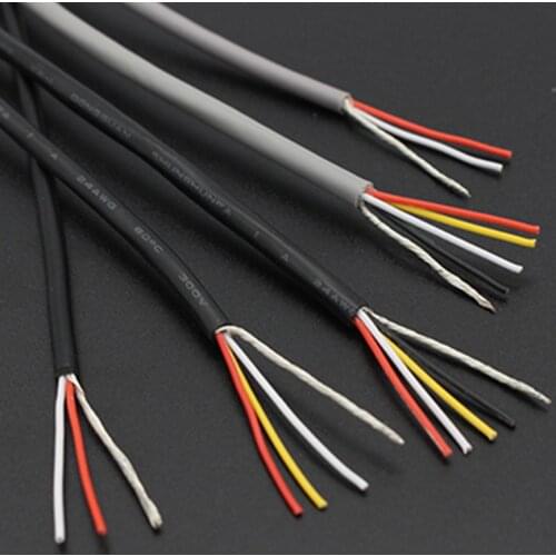 10m UL2547 2P 3P 4P Signal Transmission Electronic Shielded Cable 22AWG 24AWG 26AWG 28AWG Audio USB Data PVC Wire