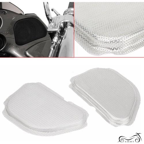 2X Motor Chrome Fairing Mesh Speaker Grill Cover For Harley Road Glide FLTR EFI FLTRI 1998-2006 FLTR Ultra FLTRU