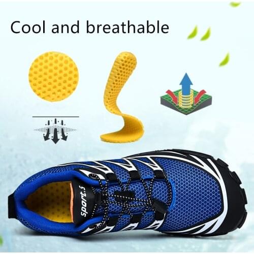 2020 Breathable Men Hiking Shoes Unisex Outdoor Men Sneakers Climbing Shoes Women Sport Shoes Quick-dry Jogging Sneakers