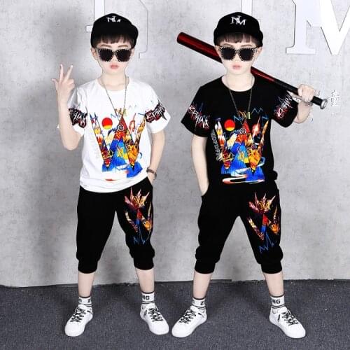 2021 Boys' Summer Suit Baby Girls Clothing Kids Sport Clothes Boys Outfits Girls Set Big Kids Teenage Boy Clothing Set 2PCS