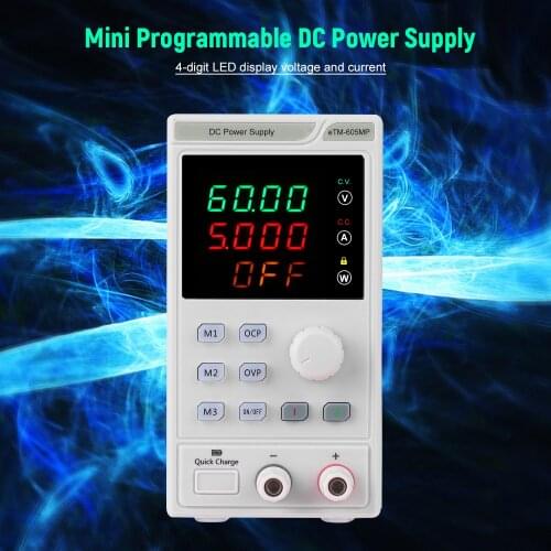 220V 0-60V 0-5A Programmable DC Power Supply Power Regulator 4-digit LED Display Voltage and Current Regulated Power Supply