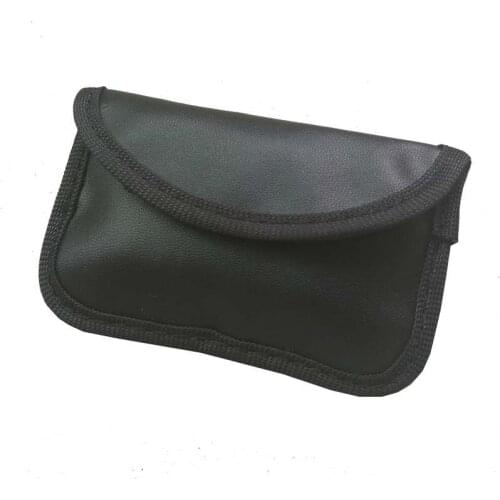 40PCS / LOT RFID Signal Blocking Bag PU Cover Keychain Key Chain Anti-Radiation Signal Shielding Pouch Wallet Key Case