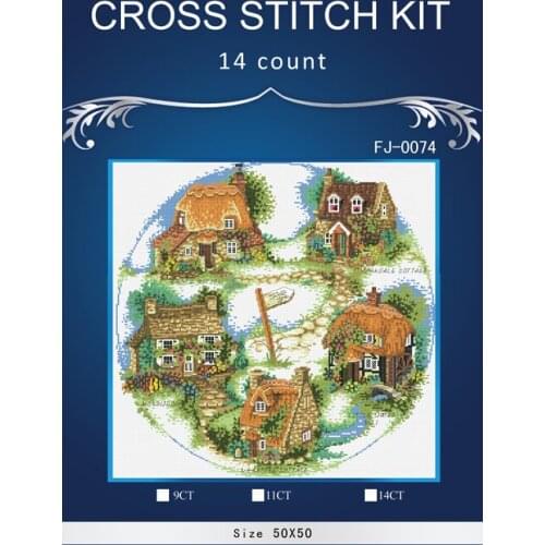 4CT white aida pack free delivery Top Quality Counted cross stitch kit Similar DIM dmc The four seasons hut FJ-0074