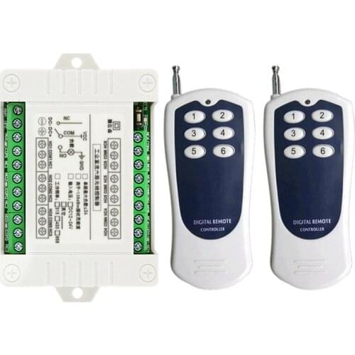 500M DC 12V 24V 6CH RF Wireless Remote Control Controller Radio Switch Remote Control System receiver transmitter 315/433 MHz