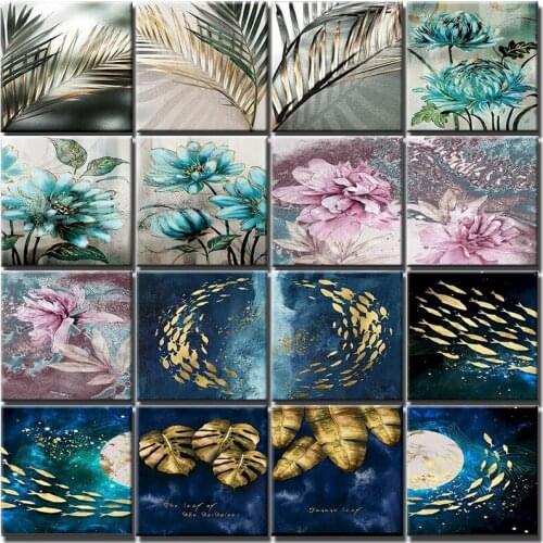 60x75cm Frame Diy Oil Painting By Numbers Acrylic Painted Flowers Leaves HandPainted Paint By Numbers Kits Home Decor Art Gift