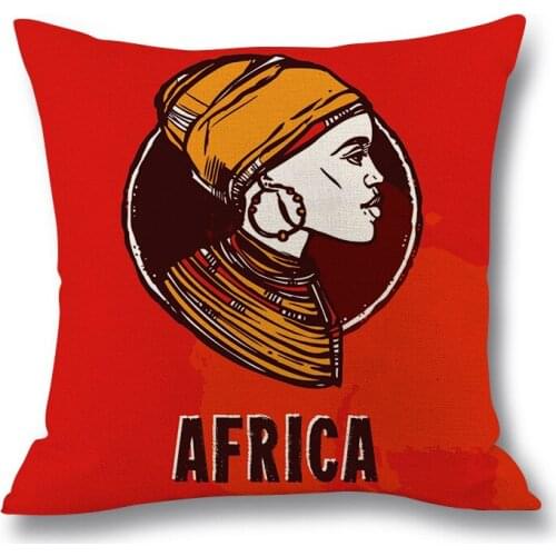 African Tribe Style Sofa Cushion Cover 45x45cm Home Textile Simple Fauxlinen Retro Decorative Pillow Case Bedroom Throw Pillows