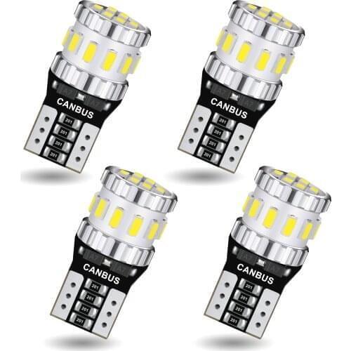 AGLINT 4PCS T10 LED Bulbs CANBUS Error Free W5W 194 168 2825 Wedge for Car Interior Dome Map Trunkumber Plate Lights White 12V