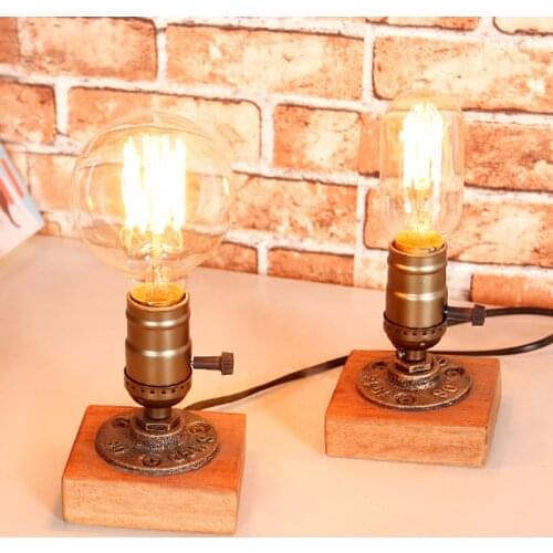 American loft lamp retro creative table lamp led retro Cafe led table lamp led lighting fixture lamps home iron floor lighting