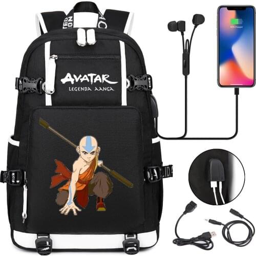 Avatar The Last Airbender Women Men Multifunction Waterproof USB Charging Laptop Backpacks School Travel Bags for Boys Girls