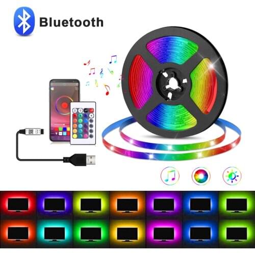 Bluetooth USB LED Strip Light RGB 5050 SMD DC 5V USB APP Control LED Lights Flexible Lamp Tape Ribbon TV Backlight Lighting
